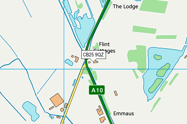 CB25 9QZ map - OS VectorMap District (Ordnance Survey)