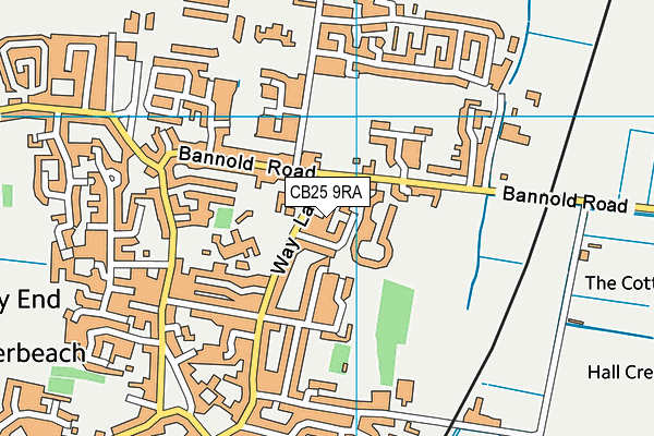 CB25 9RA map - OS VectorMap District (Ordnance Survey)
