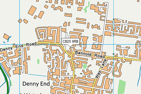 CB25 9RB map - OS VectorMap District (Ordnance Survey)