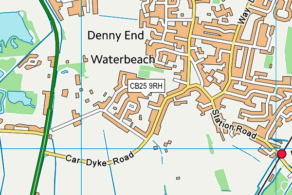CB25 9RH map - OS VectorMap District (Ordnance Survey)