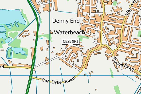 CB25 9RJ map - OS VectorMap District (Ordnance Survey)