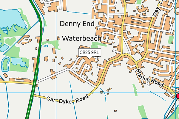 CB25 9RL map - OS VectorMap District (Ordnance Survey)