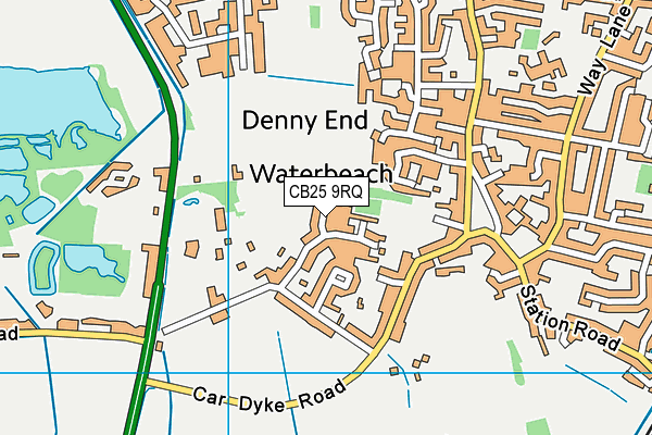 CB25 9RQ map - OS VectorMap District (Ordnance Survey)