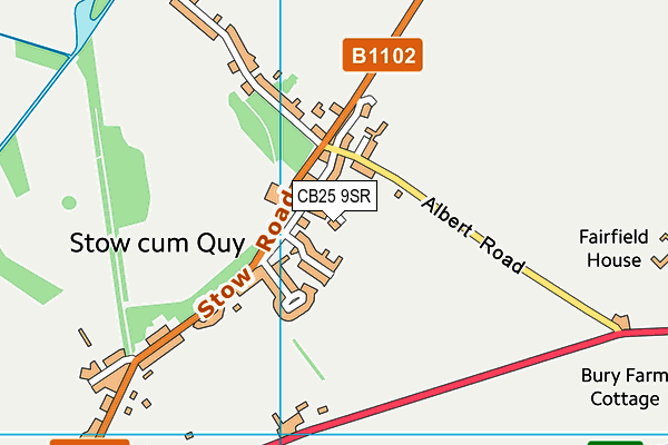 CB25 9SR map - OS VectorMap District (Ordnance Survey)