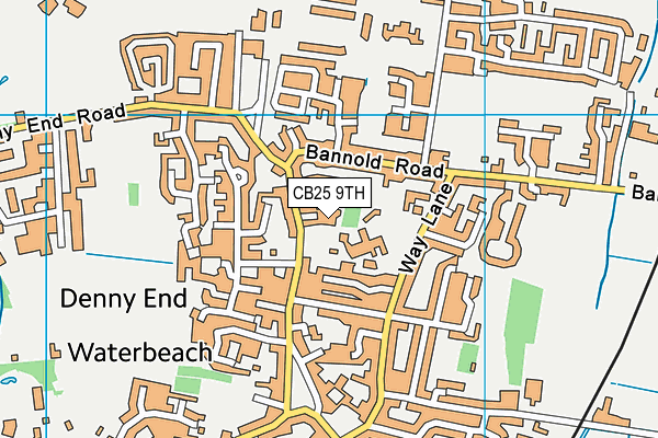 CB25 9TH map - OS VectorMap District (Ordnance Survey)