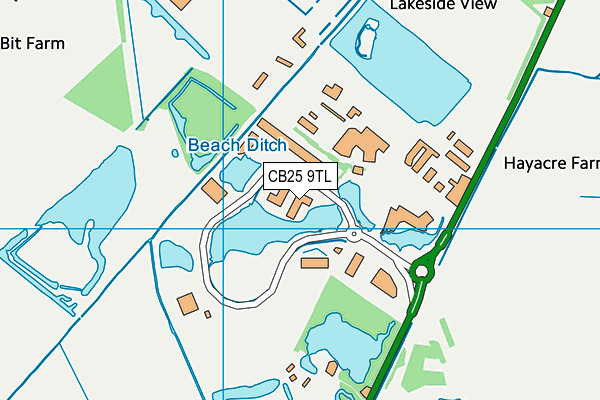 CB25 9TL map - OS VectorMap District (Ordnance Survey)