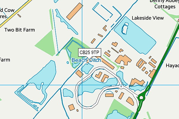 CB25 9TP map - OS VectorMap District (Ordnance Survey)