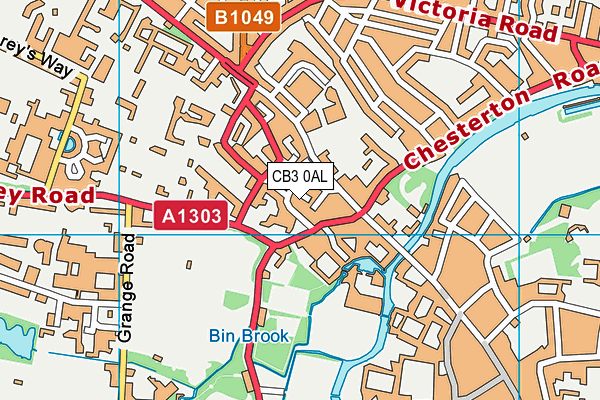 CB3 0AL map - OS VectorMap District (Ordnance Survey)