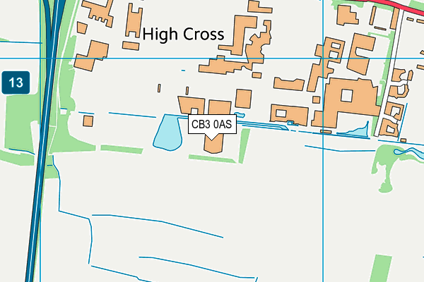 University Of Cambridge Sports Centre (West Site) map (CB3 0AS) - OS VectorMap District (Ordnance Survey)