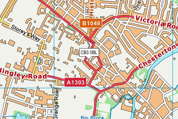 CB3 0BL map - OS VectorMap District (Ordnance Survey)