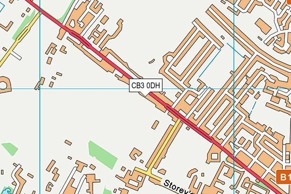 CB3 0DH map - OS VectorMap District (Ordnance Survey)
