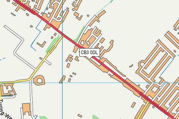 CB3 0DL map - OS VectorMap District (Ordnance Survey)