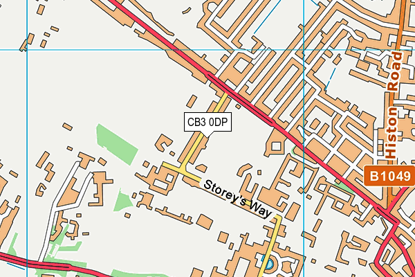 CB3 0DP map - OS VectorMap District (Ordnance Survey)