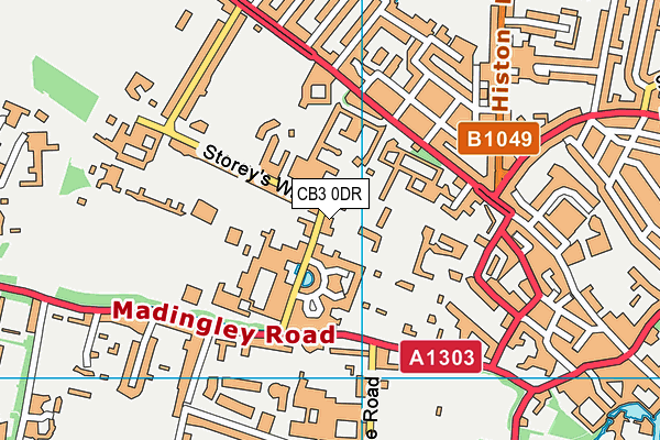 CB3 0DR map - OS VectorMap District (Ordnance Survey)