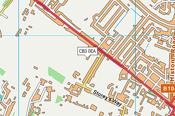 CB3 0EA map - OS VectorMap District (Ordnance Survey)