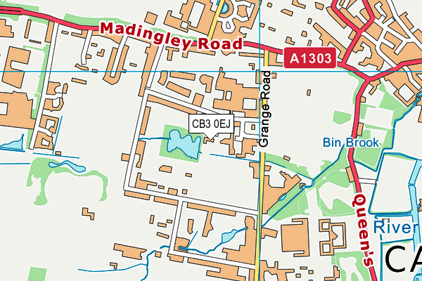 CB3 0EJ map - OS VectorMap District (Ordnance Survey)