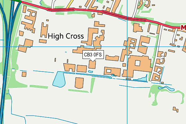 CB3 0FS map - OS VectorMap District (Ordnance Survey)