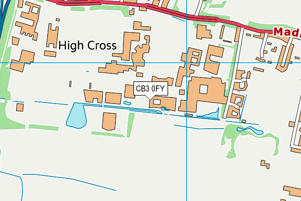 CB3 0FY map - OS VectorMap District (Ordnance Survey)