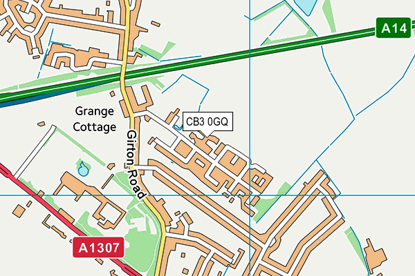 CB3 0GQ map - OS VectorMap District (Ordnance Survey)