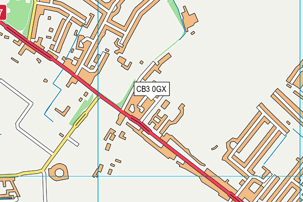 CB3 0GX map - OS VectorMap District (Ordnance Survey)