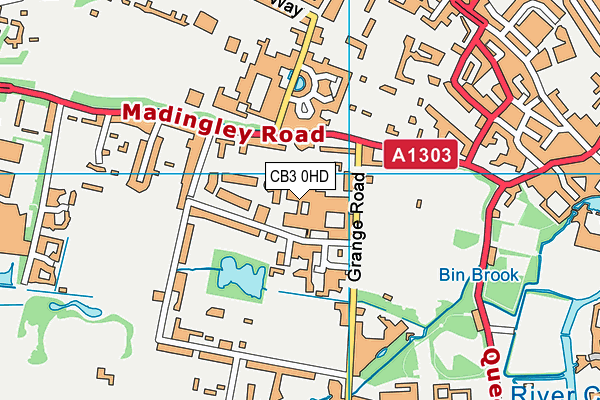 CB3 0HD map - OS VectorMap District (Ordnance Survey)