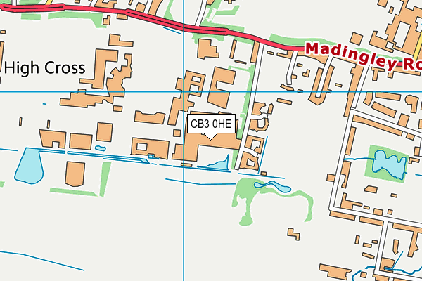 CB3 0HE map - OS VectorMap District (Ordnance Survey)