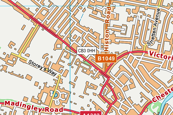 CB3 0HH map - OS VectorMap District (Ordnance Survey)