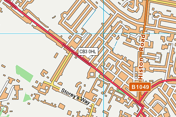 CB3 0HL map - OS VectorMap District (Ordnance Survey)