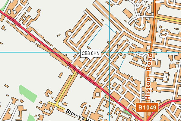 CB3 0HN map - OS VectorMap District (Ordnance Survey)