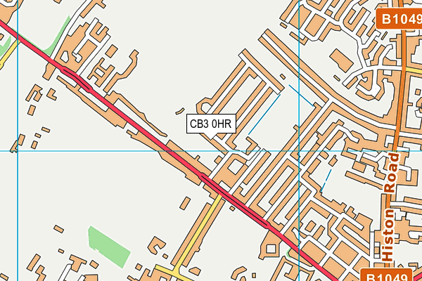 CB3 0HR map - OS VectorMap District (Ordnance Survey)