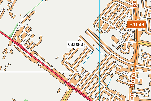 CB3 0HS map - OS VectorMap District (Ordnance Survey)