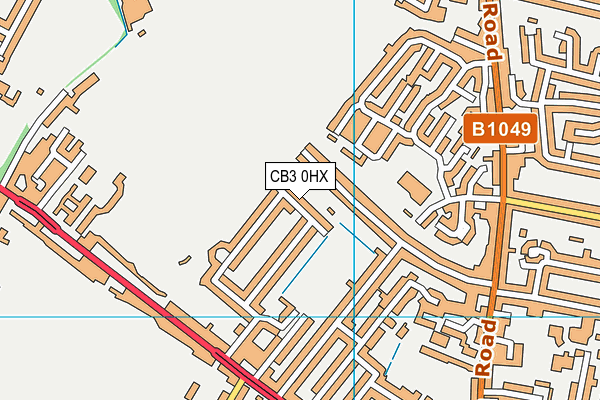 CB3 0HX map - OS VectorMap District (Ordnance Survey)