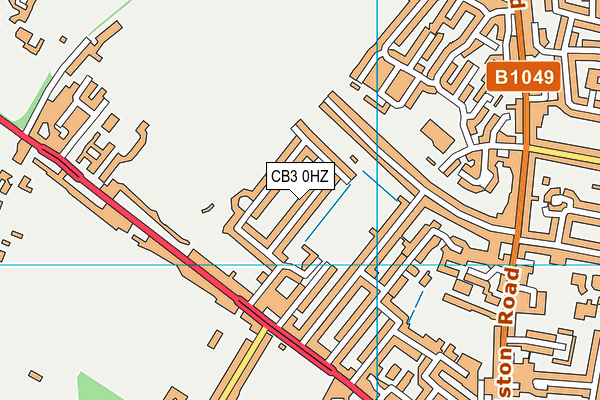 CB3 0HZ map - OS VectorMap District (Ordnance Survey)