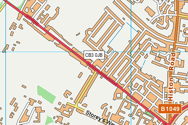 CB3 0JB map - OS VectorMap District (Ordnance Survey)