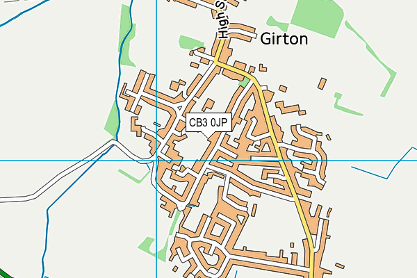 CB3 0JP map - OS VectorMap District (Ordnance Survey)