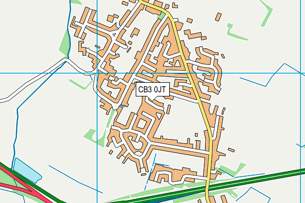 CB3 0JT map - OS VectorMap District (Ordnance Survey)