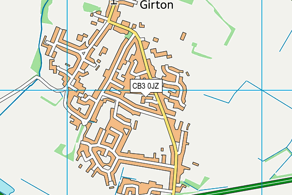 CB3 0JZ map - OS VectorMap District (Ordnance Survey)