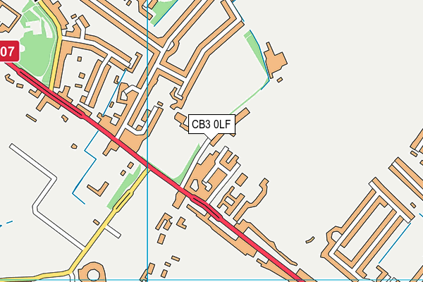 CB3 0LF map - OS VectorMap District (Ordnance Survey)