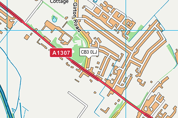 CB3 0LJ map - OS VectorMap District (Ordnance Survey)