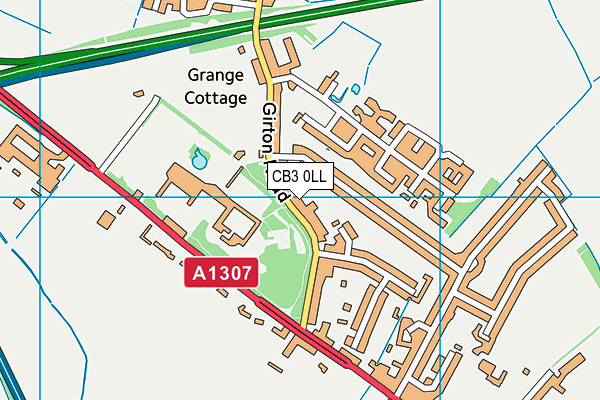 CB3 0LL map - OS VectorMap District (Ordnance Survey)