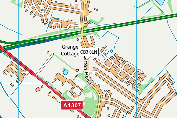 CB3 0LN map - OS VectorMap District (Ordnance Survey)