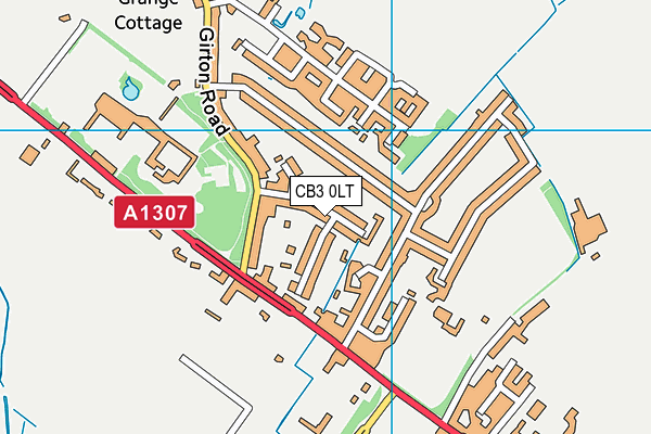 CB3 0LT map - OS VectorMap District (Ordnance Survey)