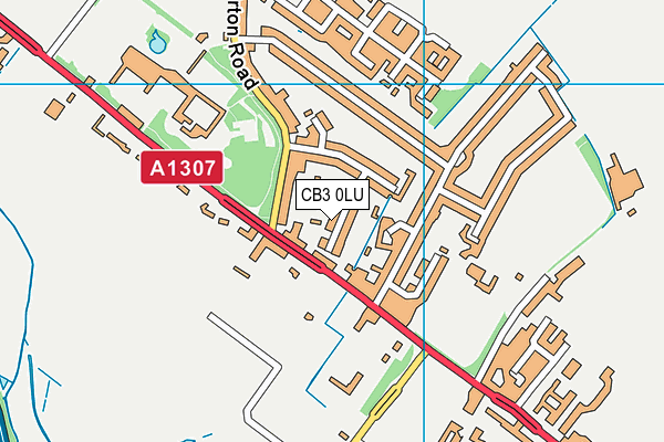 CB3 0LU map - OS VectorMap District (Ordnance Survey)