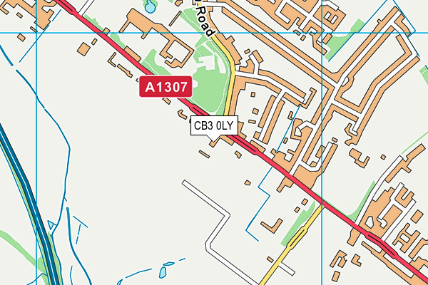 CB3 0LY map - OS VectorMap District (Ordnance Survey)