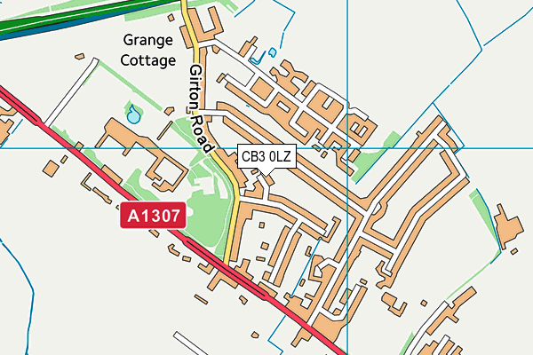 CB3 0LZ map - OS VectorMap District (Ordnance Survey)