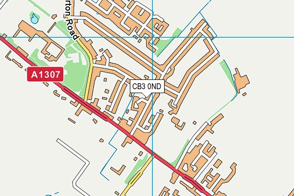 CB3 0ND map - OS VectorMap District (Ordnance Survey)