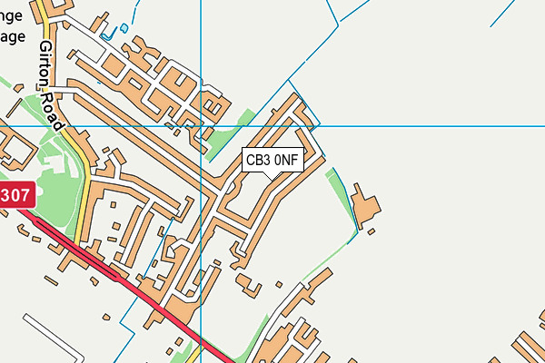 CB3 0NF map - OS VectorMap District (Ordnance Survey)