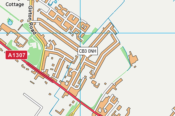 CB3 0NH map - OS VectorMap District (Ordnance Survey)