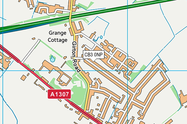 CB3 0NP map - OS VectorMap District (Ordnance Survey)