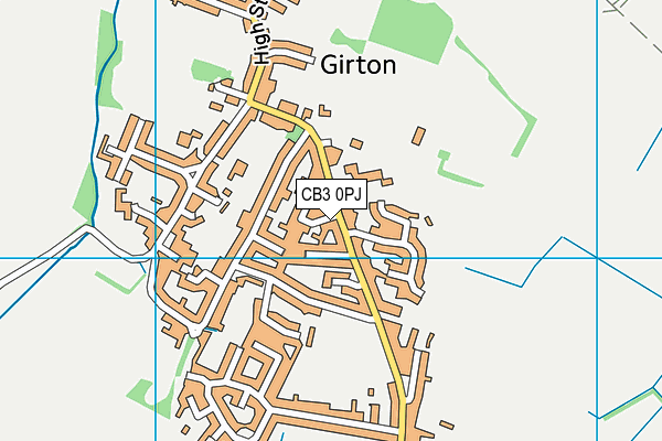 CB3 0PJ map - OS VectorMap District (Ordnance Survey)